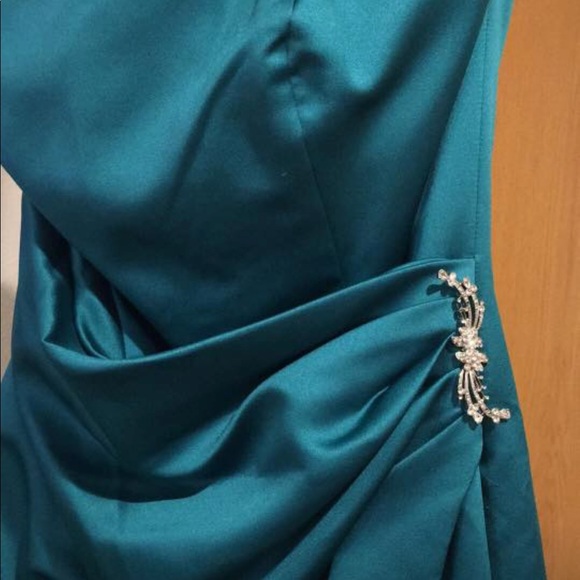 Aqua Mermaid Style Prom Dress - Picture 2 of 2